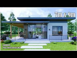 Small House Design | 7m x 9m with Swimming pool