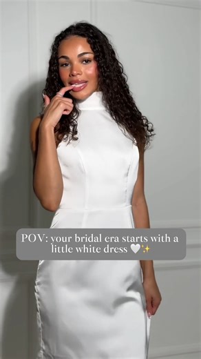 Azazie on Instagram: "The perfect little white dress for every bridal celebration 🤍💍 . . . #wedding #azazie #style #bridetobe #WeddingWardrobe #BridalMoments #specialoccassion"