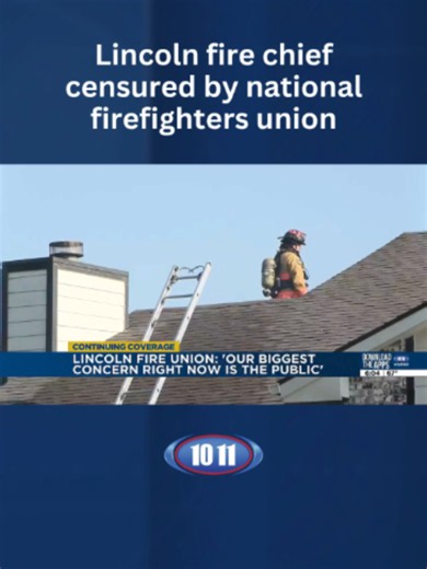 Lincoln Fire and Rescue Chief David Engler has been censured by the International Association of Fire Fighters over management practices that have allegedly eroded morale and undermined public safety, the labor union announced Monday. #Nebraska #1011 #1011news #Lincoln #LFR