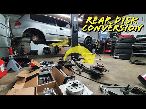 K Swap EG Civic: Rear disk brake Conversion!