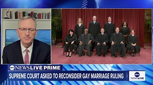 11K views · 131 reactions | Legal expert James Sample examines the possible repercussions if the Supreme Court were to overturn its 2015 same-sex marriage ruling, saying, "States would have the right to cease issuing further licenses, but they would still have to recognize existing same-sex marriages." | ABC News Live | Facebook