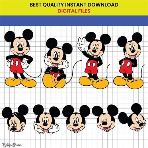 Mickey Mouse Head SVG Bundle, Birthday T-shirt Design (digital Download) - Etsy