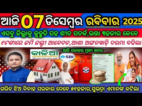 ଆଜିର ବଡ଼ ଖବର | Today big breaking news odisha |7 December 2025 | top 20 odia news today