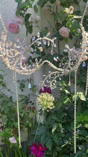 When the fairies have been near 🧚🏻 Crystal Honour bra in the midsummer sunshine 🧚🏻🧚🏻🧚🏻 #fairytok #fairy #bodyjewellery #couture #festivalfashion #burlesque #midsummer