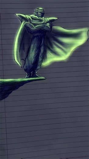 Drawing Piccolo Aura farmer |Glowart| #piccolo #dragonball #animedrawing #anime #glowart