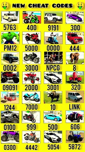 Indian Bikes Driving 3D || All NEW CHEATS CODES #shorts #short