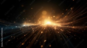 Blurred lights and streaks of light in motion, creating a dynamic and energetic atmosphere