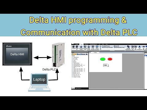 Delta HMI programming & Communication with Delta PLC | DOP 103BQ HMI | DVP 14 ss plc