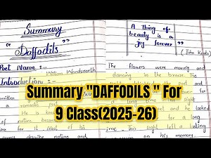✨ "9th Class | New Summary of Daffodils 🌼 | Syllabus 2025–2026 ✨"#9thclassenglish