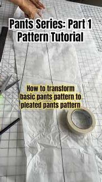 How to Transform basic pants pattern to pleated pants pattern!