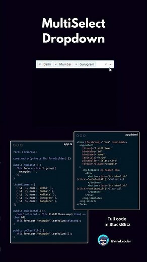 MultiSelect Drop-down in Angular ♥️