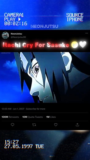 Itachi Cry For Sasuke 🥹🖤[HD] Edit By NeonJutsu, Naruto Shippuden.