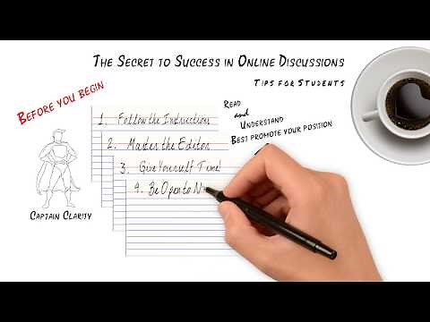 Student Tips: Secret to Success in Online Discussions
