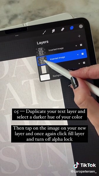 Embossing Text Tutorial in Procreate