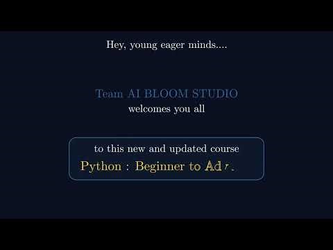 Python :Beginner to Advance