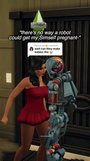 yes, my Simself got knocked up by a Sims 4 clanker (Servo) 🤖😔 youtube: solitasims #TheSims4 #Sims4 #solitasims | solitasims