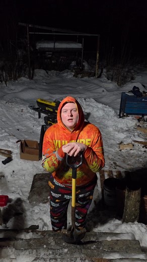 Chopping ICE Off Steps With Shovel In Alaska. #alaska #adventure #cold #talking #comedy #meltaway