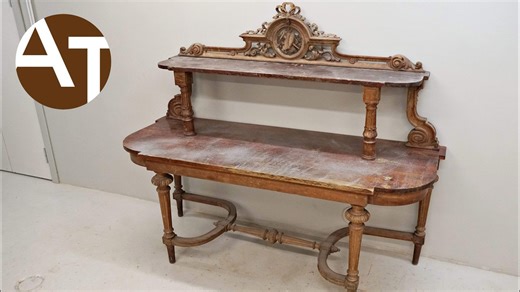 This 19th-century console table restoration is harder than you think