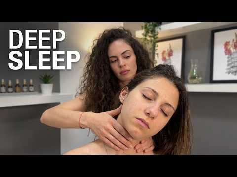 ASMR Deep Sleep Massage (No talking) - Head, Back and Hands Relaxation