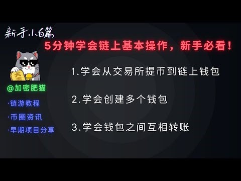 5分钟学会链上基础操作｜交易所提币｜小狐狸钱包转账｜新手必看，保姆级教程！