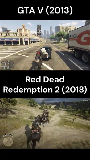 GTA 5 vs RDR2: Crash Physics Comparison 🏍️🐎