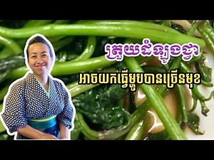 ត្រួយដំឡូងជ្វាអាចយកធ្វើម្ហូបបានច្រើនមុខ | Sweet potatoes leaves are so delicious