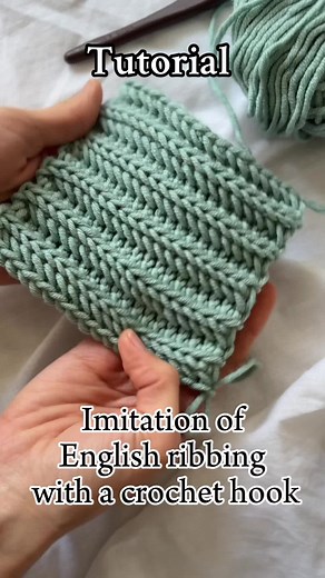 Crochet Tutorial: Imitation of English Ribbing with a Crochet Hook