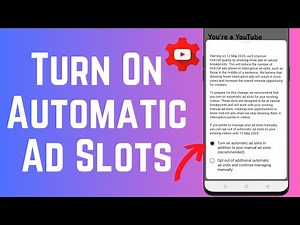 How to Turn On Automatic Ad Slots in YouTube Studio (Step-by-Step Guide)