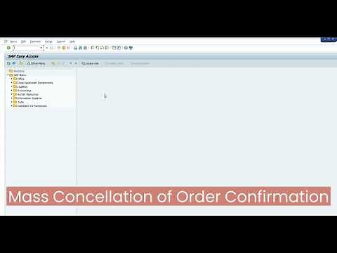 Mass cancellation of order confirmation