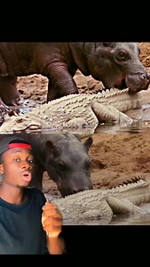 270K views · 10K reactions | You can see in his eyes how done the crocodile is with this #nature#animals#hippo | Mndiaye | Facebook