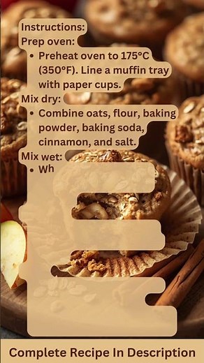 Apple Oat Cinnamon Muffins Recipe by What Shall I Cook