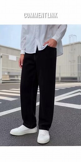 Men’s Black Loose Fit Pants 😍 | Stylish Everyday Outfit #fashion #shorts
