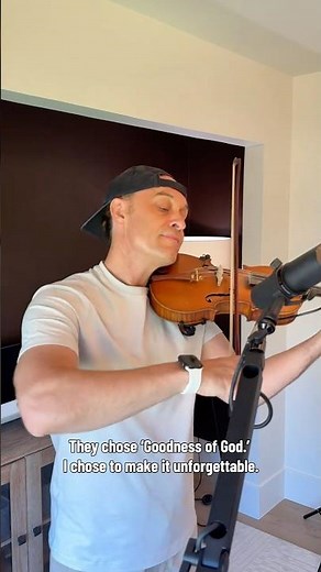 Playing “Goodness of God” on Violin for a Real Wedding Ceremony