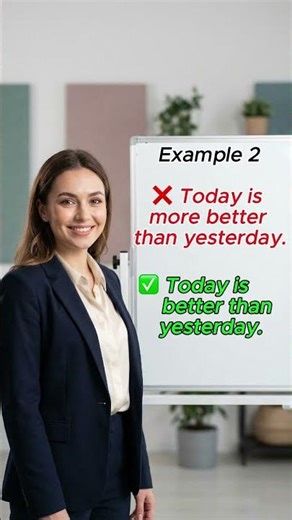 Stop Saying “More Better” | Common English Comparison Mistake #shorts #shortvideo #viral