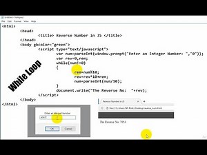 JavaScript Tutorials (Reverse Number using While loop) Nepali