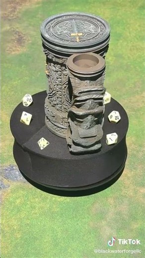 Fighter 3D Printed RPG Dice Tower & Can Holder Combo: Fate's End Collection #dnd #tankard #stein