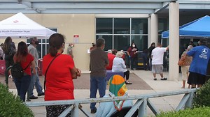 West-side pop-up COVID-19 testing sites draw long lines on first day