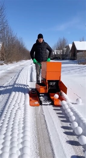😎Homemade snow ball press machine⛄️#snow