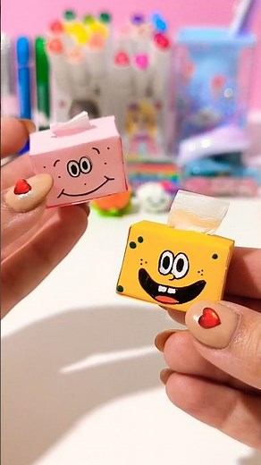 ✨ DIY Paper Tissue Box | SpongeBob & Patrick Design 🧽⭐ | Cute Paper Craft