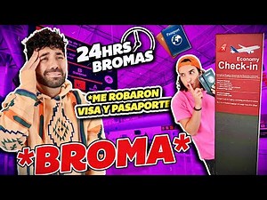 *24 HORAS DE BROMAS A DIEGO* LE ROBÉ SU VISA Y PASSAPORTE, NO PUEDE REGRESAR