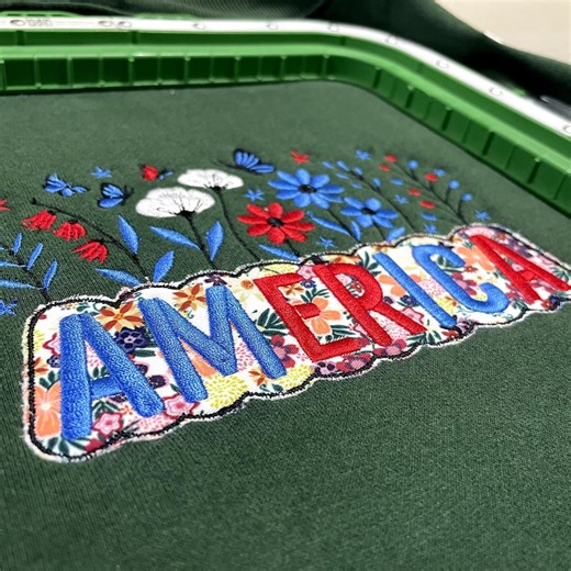 American Applique Embroidery Design, USA 250 Embroidery File, 5 Size, Instant Download. - Etsy