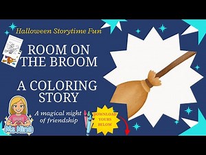✨Room on the Broom Inspired Story | Read Aloud & Coloring Book for Kids 🎨 | Link to Printable Below!