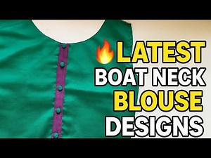 Boat neck blouse design..