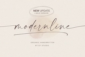 modernline | handwritten font, a Script Font by Ef Studio
