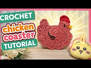 🩷 Adorable Crochet Chicken Coaster Tutorial Step by Step Friendly For Beginners