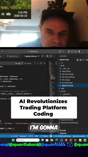Bryan Downing on Instagram: "See AI code Interactive Brokers, MetaTrader, TradingView w/ Python. Revolutionizing coding for new coders! #AI #Python #AICoding #Python #MetaTrader #TradingView #InteractiveBrokers #AlgoTrading"