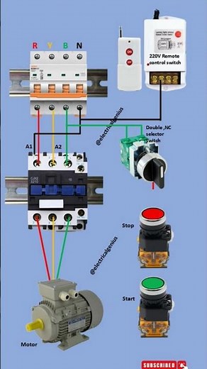 Remote control Motor wiring diagram | Remote control ‪@Electricalgenius‬