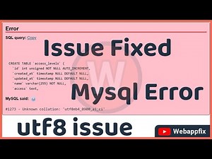 #1273 - Unknown collation : 'utf8mb4_0900_ai_ci' | Issue Fixed | Database Import Issue | Solved
