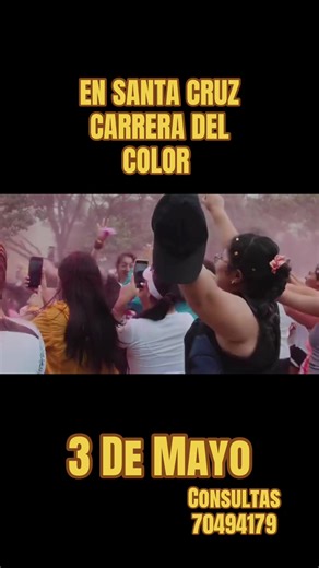 Carrera del Color en Santa Cruz el 3 de Mayo