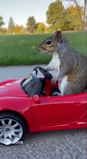 Squirrel Driving a Toy Car 🚗🐿️ | FUNIMAL